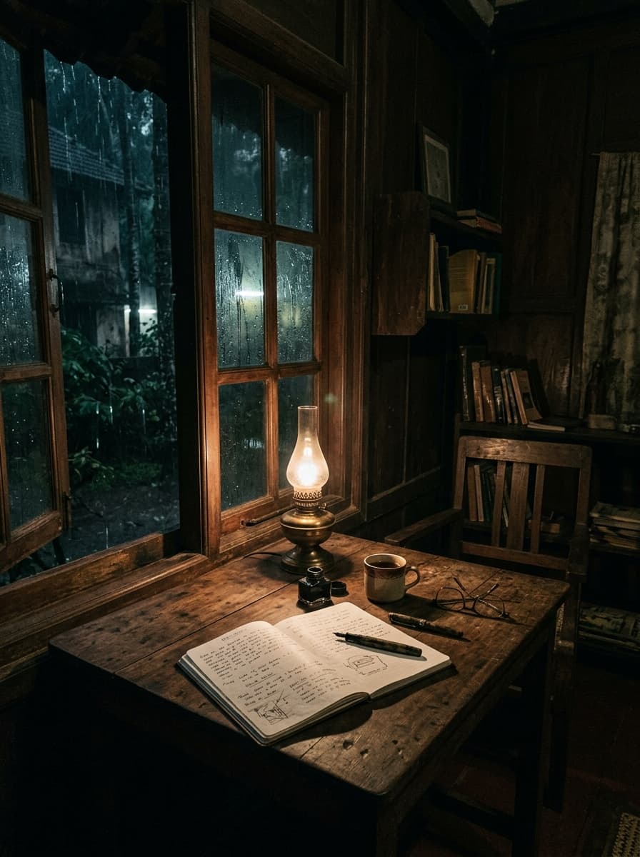 Quiet room with a desk